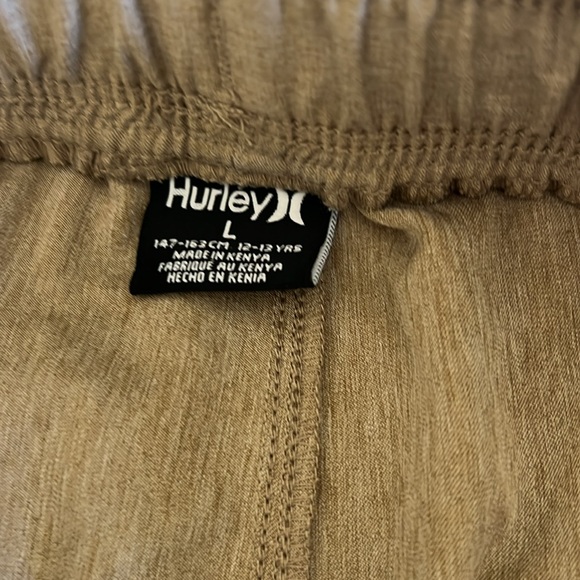 Hurley boys size large 12 to 13-year-old khaki shorts drawstring - Picture 5 of 8